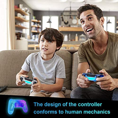 Wireless Controller Dual Vibration Game Joystick Controller for PS4/Slim/Pro Console (Crystal White)