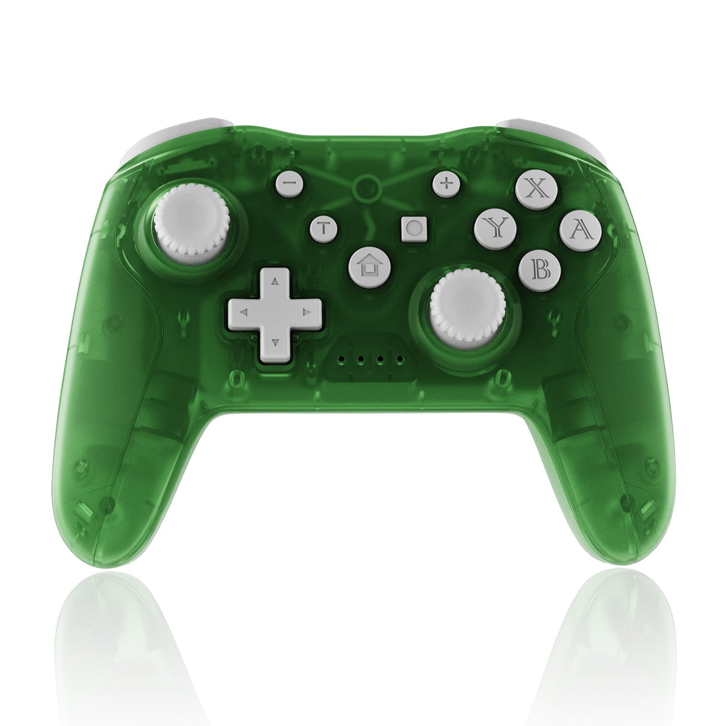 NETNEW Wireless Game Controller for Nintendo Switch Pro Transparent Crystal Green