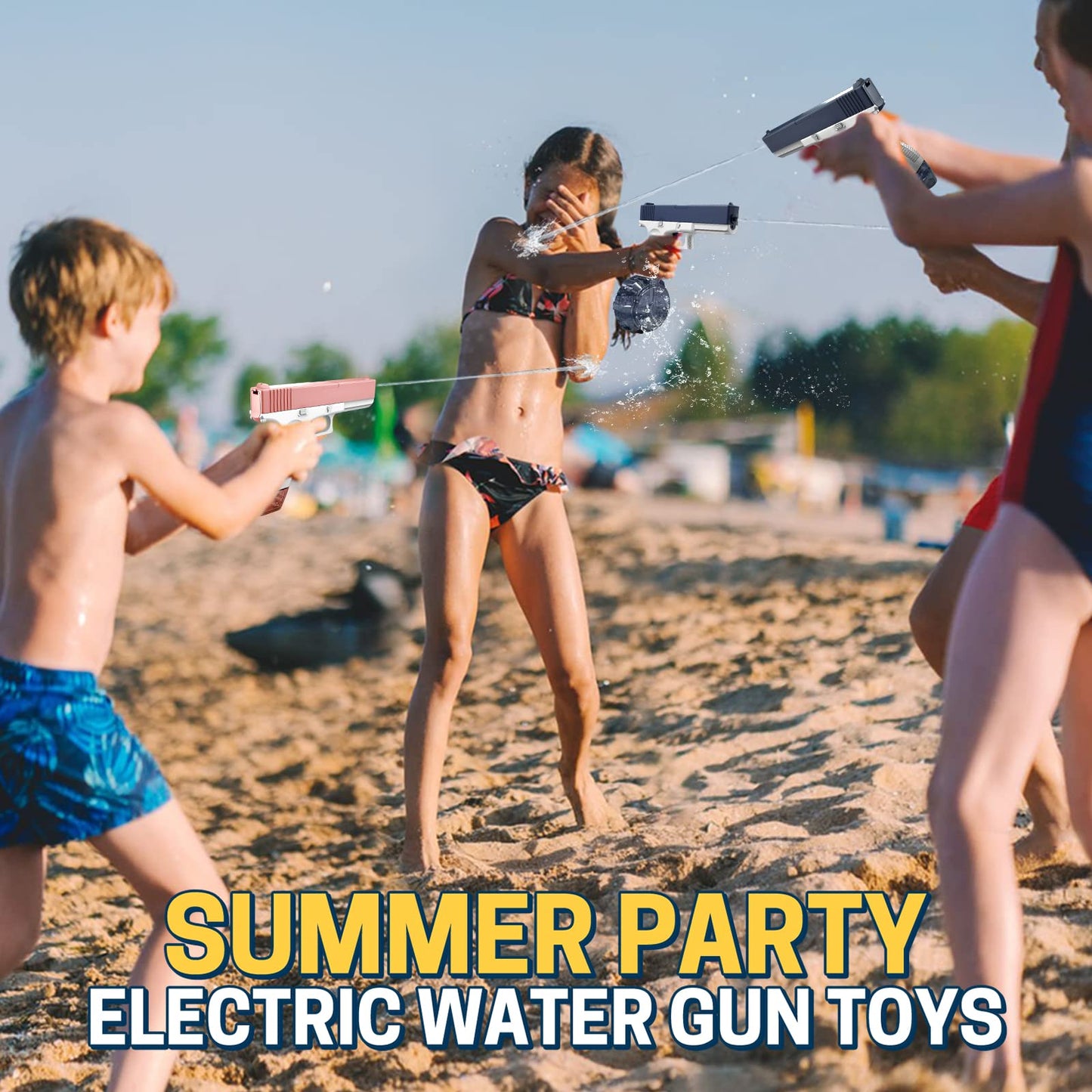 Electric Water Gun, Water Blaster Toys for Kids High Capacity Squirt Guns Up to 32 FT Range Strongest Swimming Pool Beach Outdoor