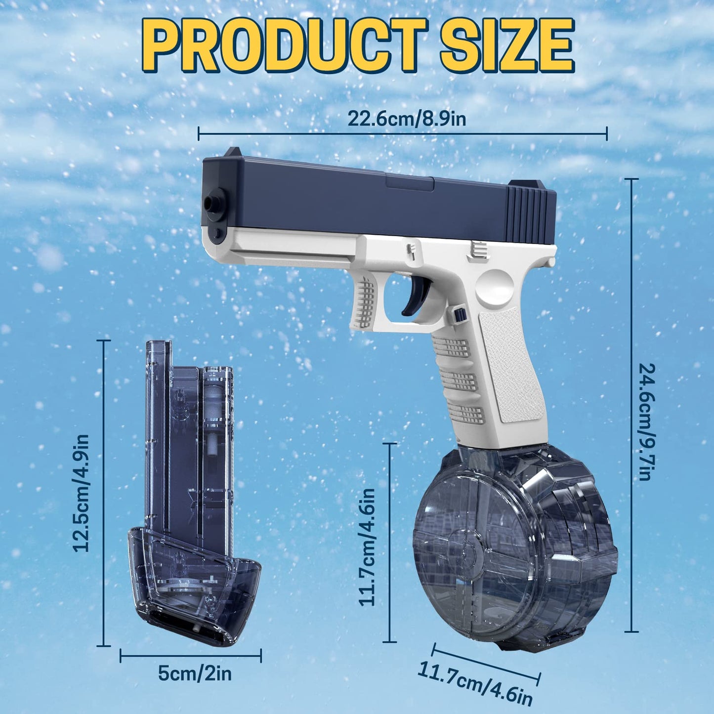 Electric Water Gun, Water Blaster Toys for Kids High Capacity Squirt Guns Up to 32 FT Range Strongest Swimming Pool Beach Outdoor