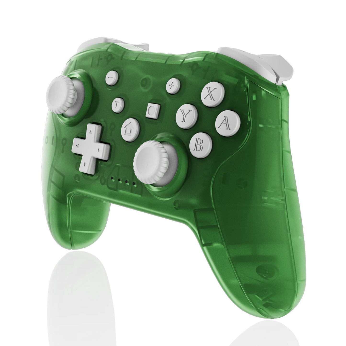 NETNEW Wireless Game Controller for Nintendo Switch Pro Transparent Crystal Green
