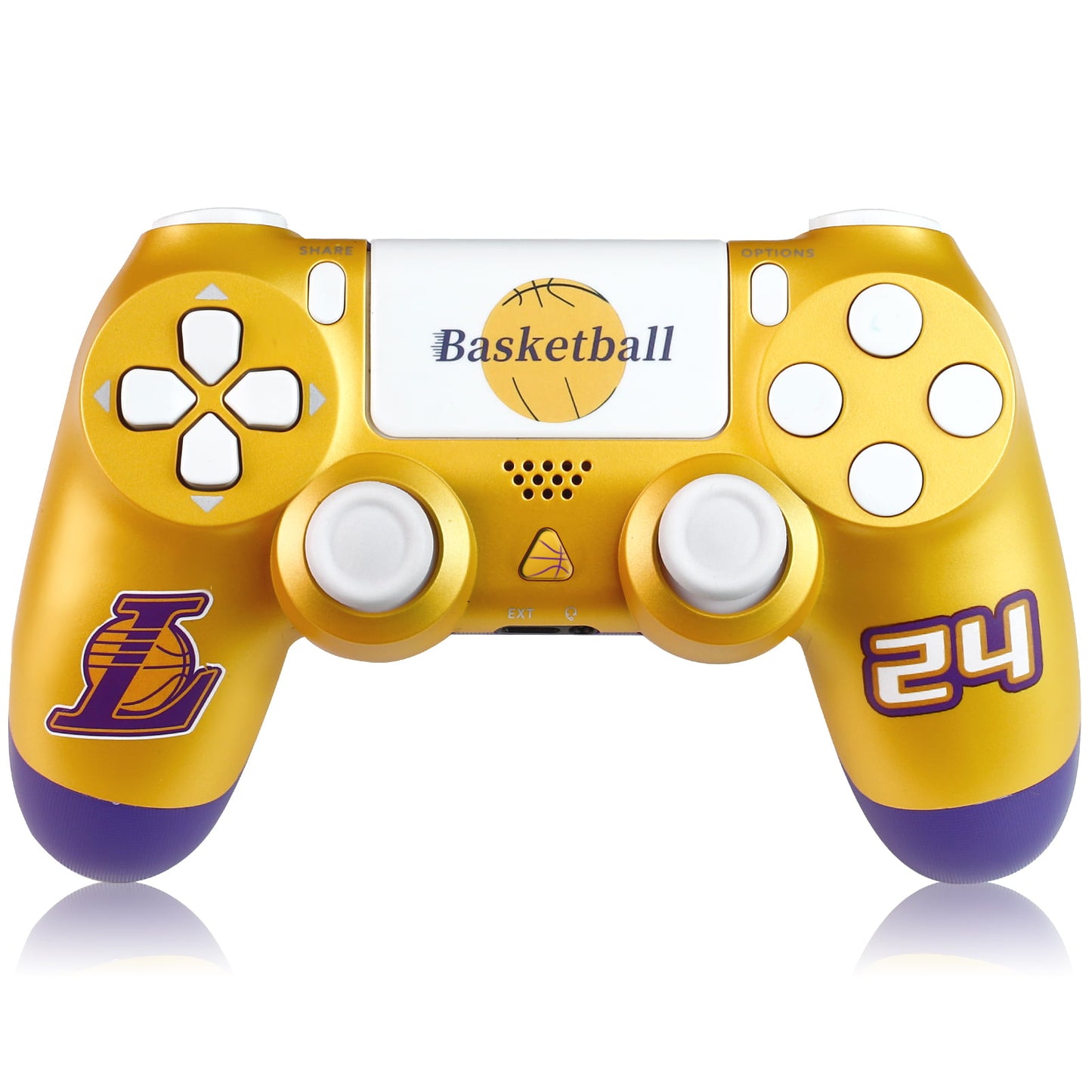 Wireless Controller Dual Vibration Game Joystick Controller for PS4/Slim/Pro Console (Basketball)