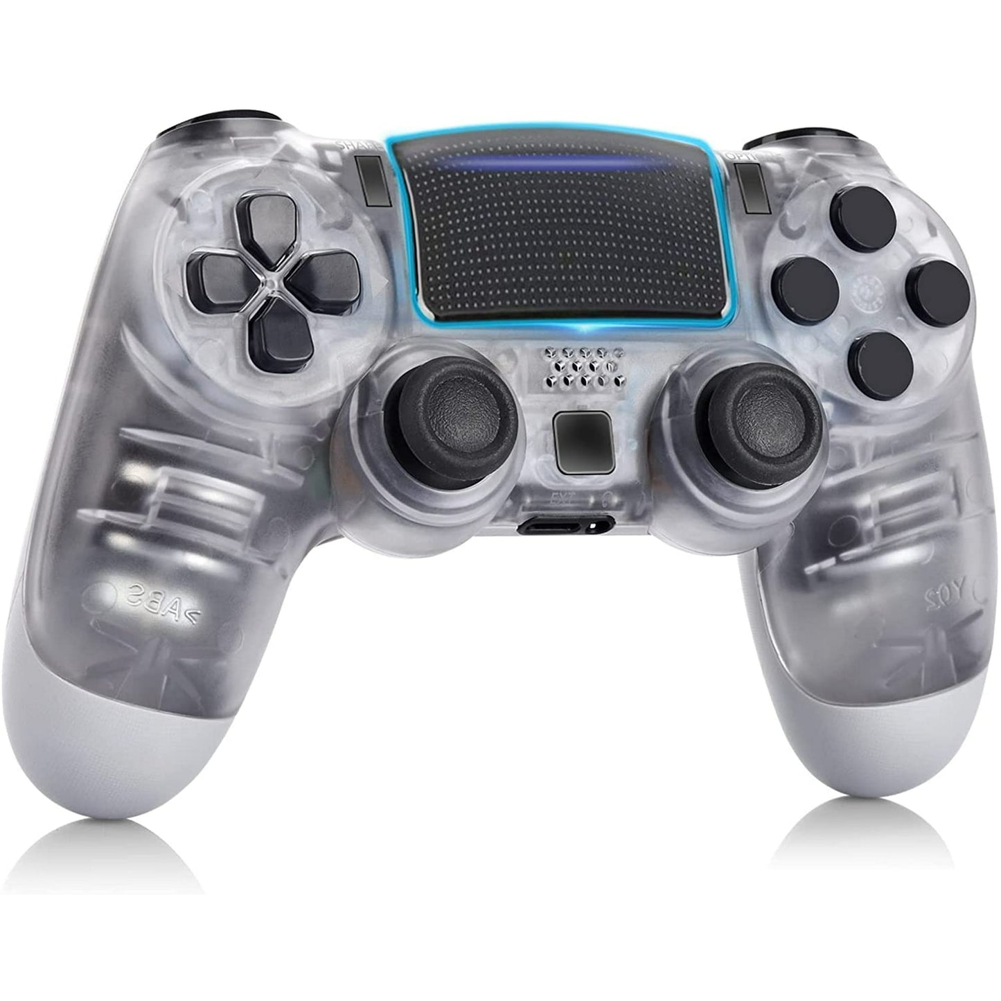 Wireless Controller Dual Vibration Game Joystick Controller for PS4/Slim/Pro Console (Crystal White)