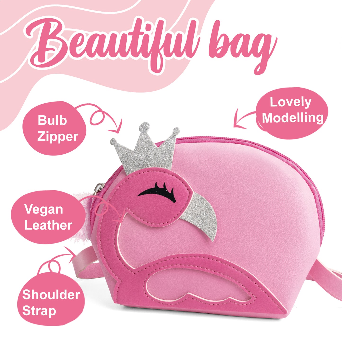 Kids Real Makeup Kit for Little Girls: with Pink Flamingo Bag - Real, Non Toxic, Washable Make Up Toy - Gift for Toddler Young Children Pretend Play Set Vanity for Ages 3 4 5 6 7 8 9 10 Years Old