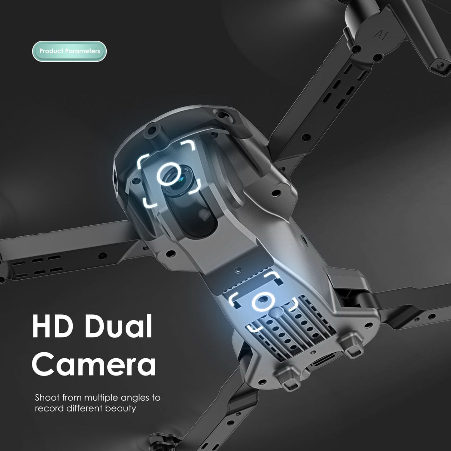 Drone with Dual 4K Camera 120°wide-Angle WiFi Quadcopter ( 3 x Batteries ) Gravity Sensor Voice Control Gesture Control Altitude Hold Auto Hover Trajectory Flight Flip RTF