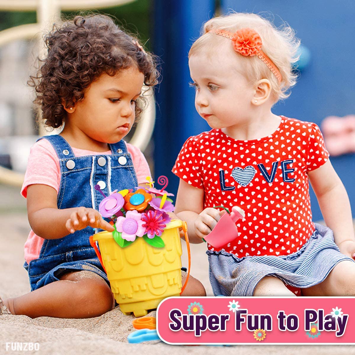 Toys for Girls 3-6 Years Kids Flower Garden Building STEM Toys Gift for Girls Educational Activity Preschool Children Stacking Game for Toddlers playset