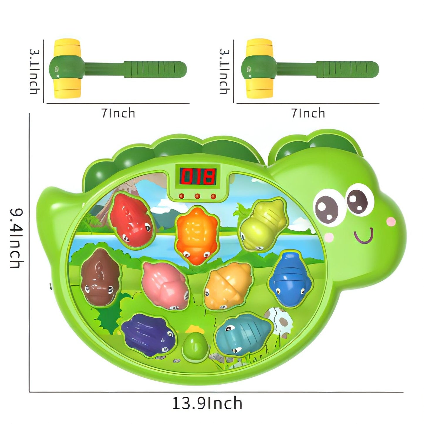Kids Dinosaur Toys for Boys Girls 3-6 Years Whack A Mole Interactive Game Preschool Educational Toddlers Learning Blippi Game Birthday Christmas Gifts