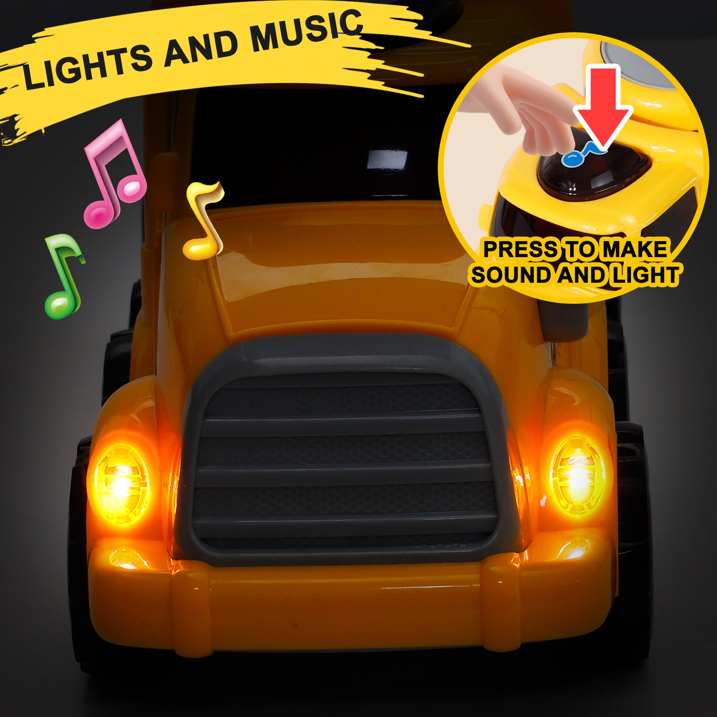 Truck Toys for 3 4 5 6 Year Old Boys, 5-in-1 Friction Power Toy Vehicle in Carrier Truck, Toddler Toys Car Toys plane for Boys for Kids Aged 3+