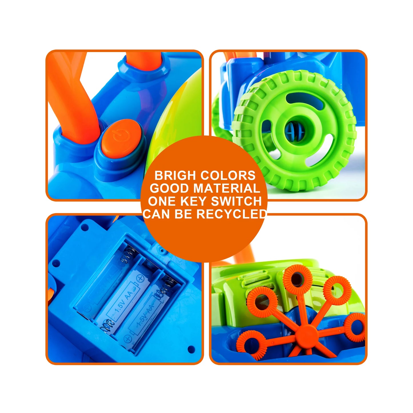 Bubble Lawn Mower for Toddlers, Kids Bubble Blower Maker Machine, Summer Outdoor Push Toys, Easter Basket Stuffers Birthday Toys Gifts for Preschool Baby Boys Girls