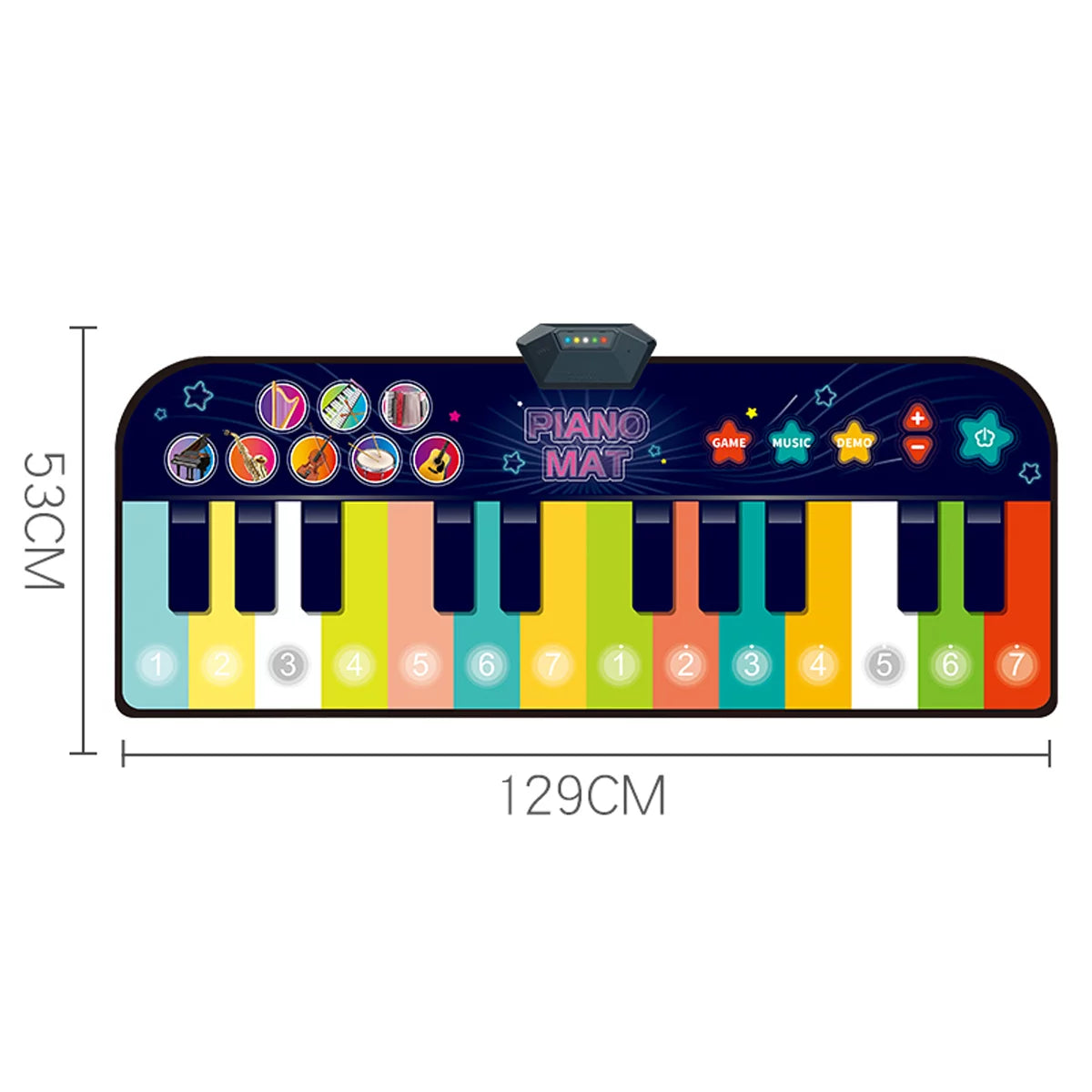 NETNEW Floor Piano Mat Dance Mat Musical Toys Gift for Kids and Toddlers Keyboard Play Mat with 8 Musical Instruments Sounds Toys for Boys Girls Age 3 4 5 6