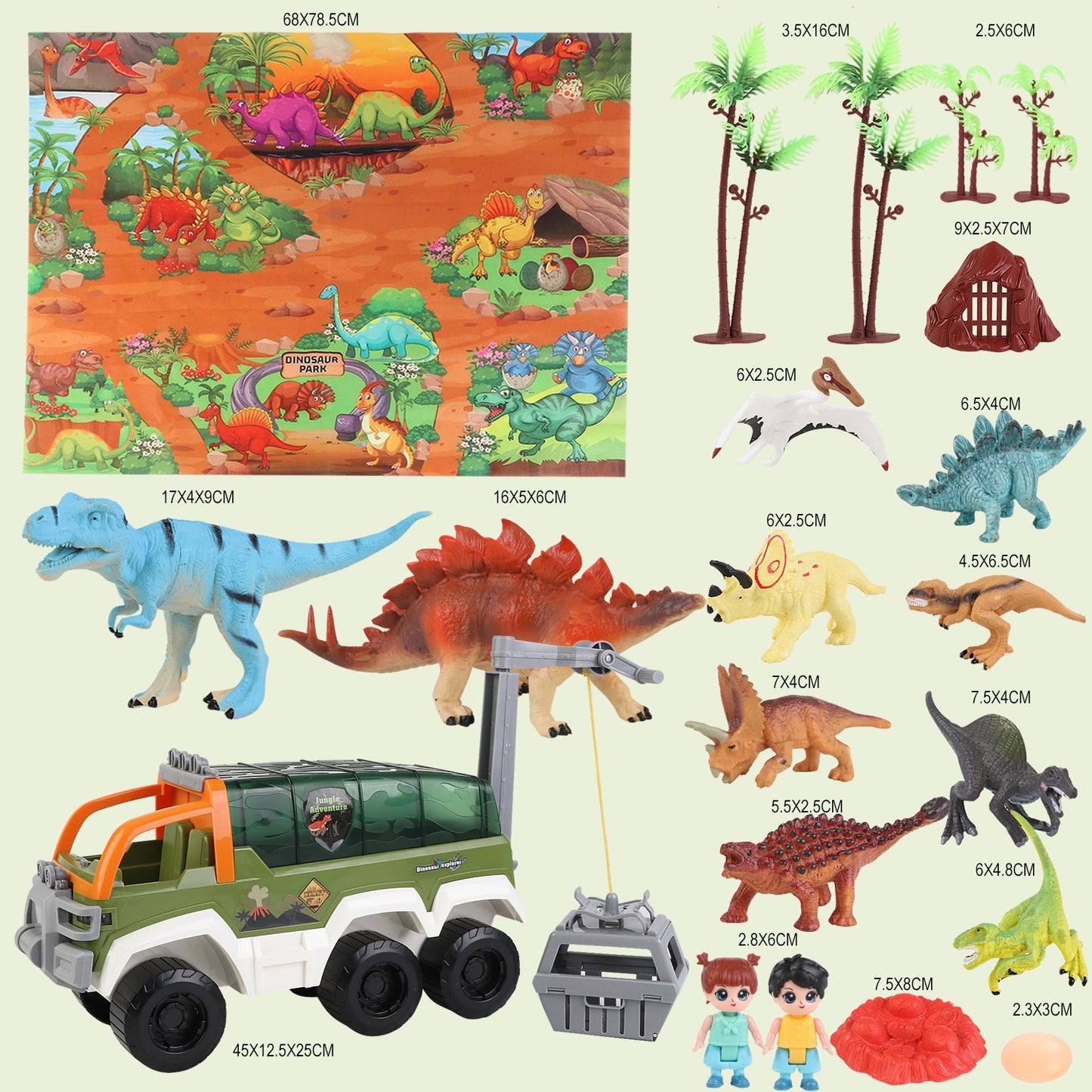 Dinosaur Truck Toys with Music and Growl Preschool Toys Toddler Gifts for 3 4 5 6 7 Years Old Boys and Girls