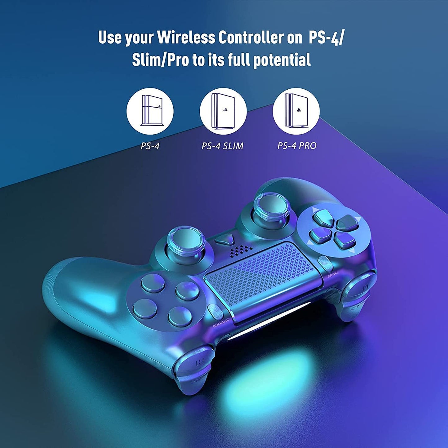 Wireless Game Controller Joystick for PS4/ Slim/Pro Console with Dual Vibration ( Multiple Color)