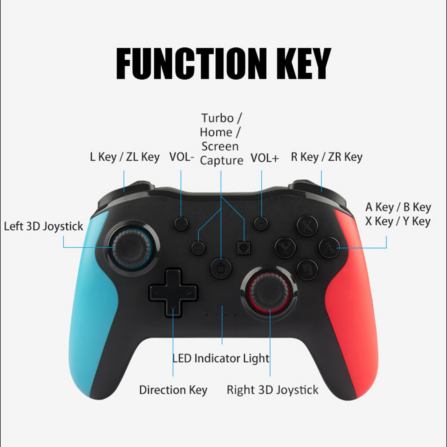 Wireless Pro Controller for Switch/Switch Lite Extra Controllers for Nintendo Switch Controllers with Vibration Motion Control