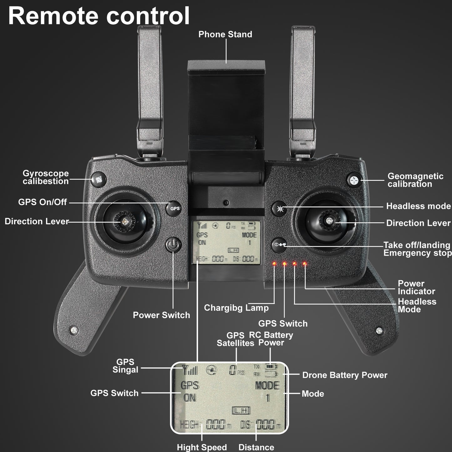 4K 3-axis Gimbal EIS 5G GPS Drones with Dual UHD Camera for Adults Anti-Shake Quadcopter WIFI FPV 60Mins Flight Time 120°FOV 50times Zoom Brushless Motor