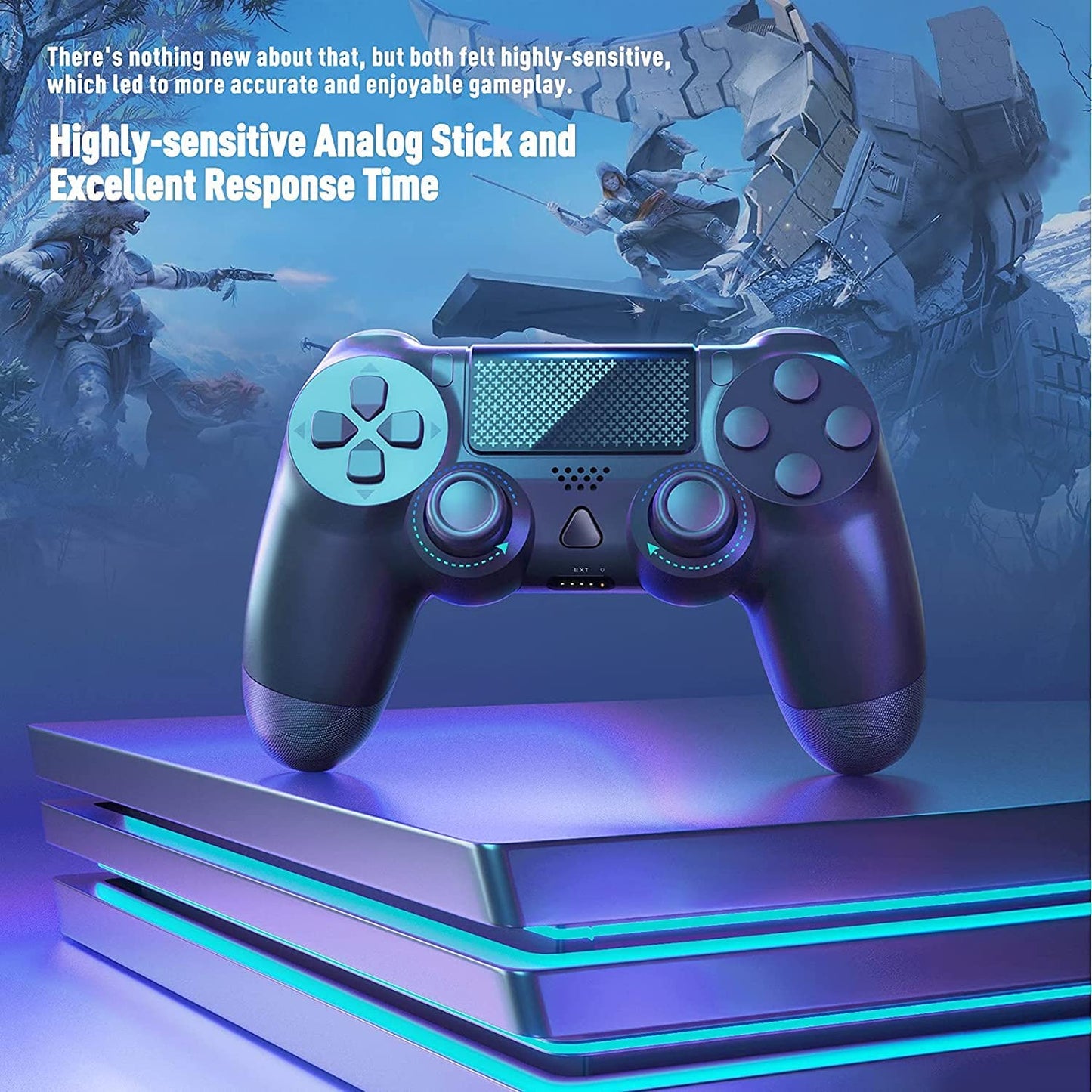 Wireless Game Controller Joystick for PS4/ Slim/Pro Console with Dual Vibration ( Multiple Color)