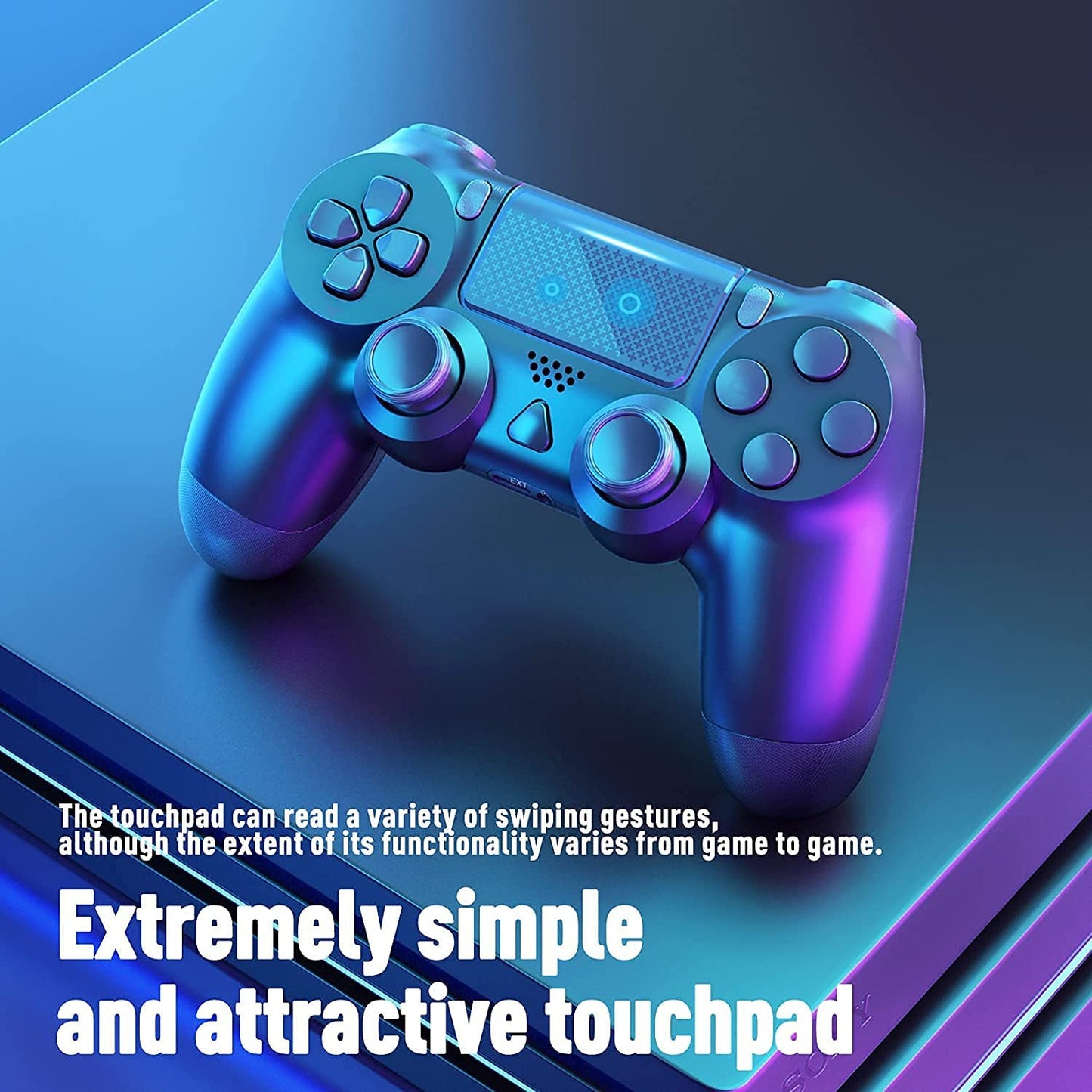 Wireless Game Controller Joystick for PS4/ Slim/Pro Console with Dual Vibration ( Multiple Color)