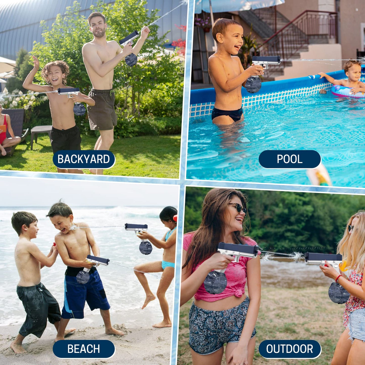 Electric Water Gun Water Blaster  Toys for Kids High Capacity Squirt Guns Up to 32 FT Range Strongest Swimming Pool Beach Outdoor