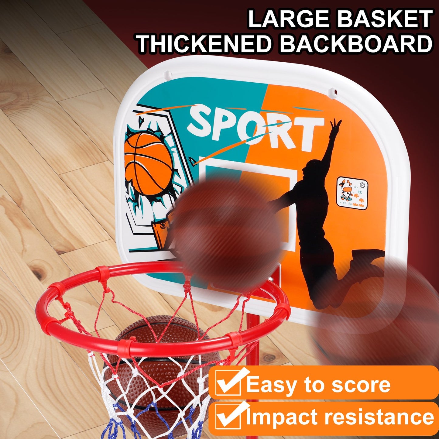 Kids Basketball Hoop Adjustable Height 2.5 ft-6.1 ft Toddler Toys Basketball Hoops Indoor Outdoor Play Mini Portable Basketball Goals Outside Toys Backyard Games for Boys Girls Age 3 4 5 6 7 8 Gifts