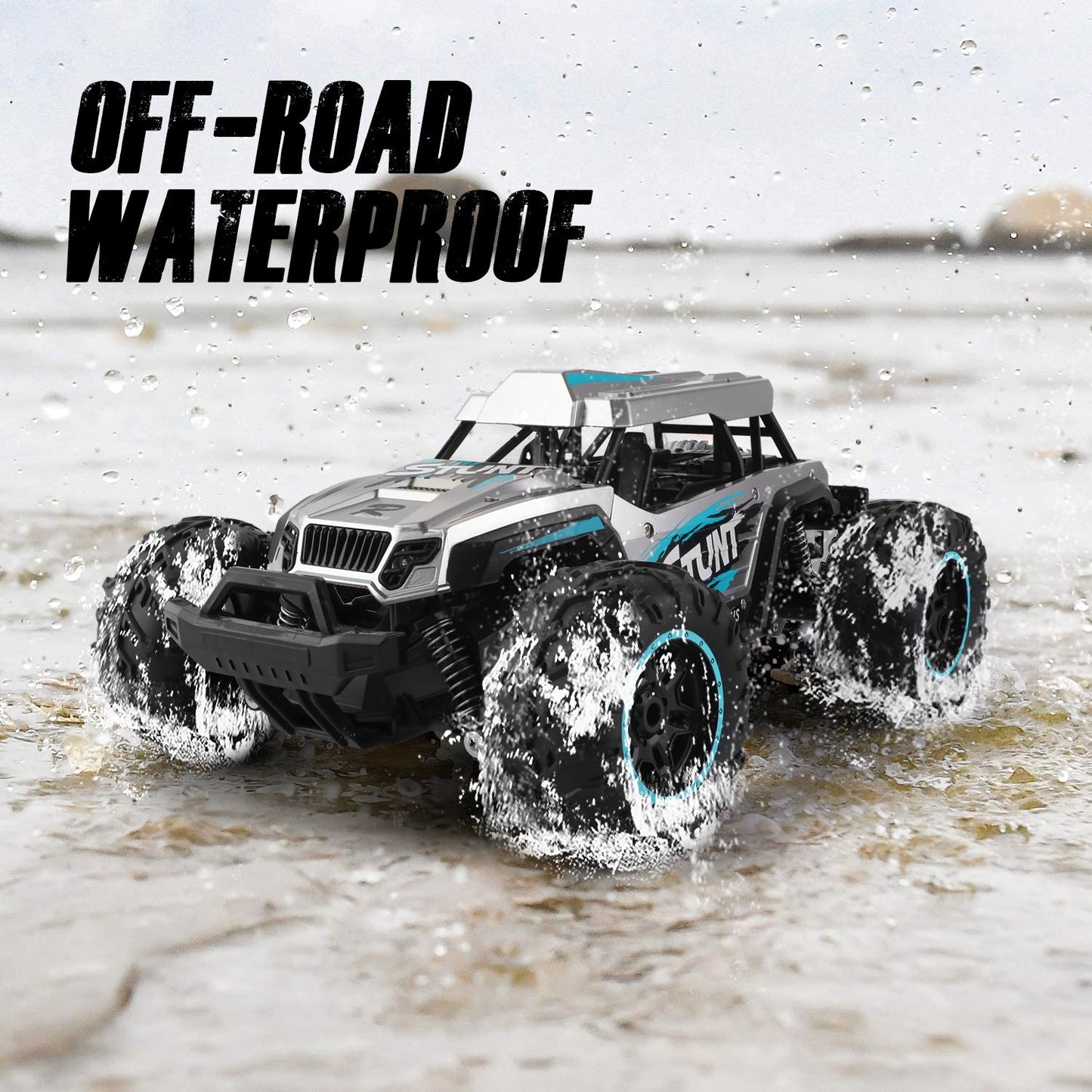 Kids Toys RC Cars Monster Truck 1:14 Remote Control Car 20+MPH 4WD 2.4GHz Off Road All Terrain Car Toys for 6-12 Years Old Boys with 2 Rechargeable Battery