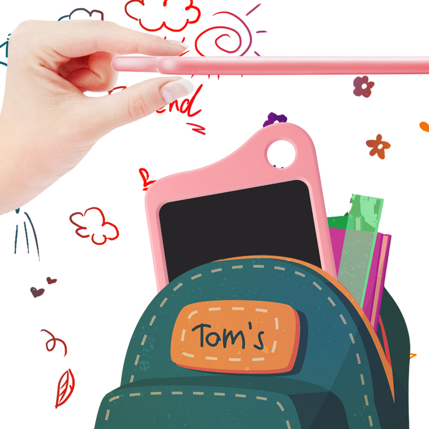 Toys for Girls Boys LCD Kids Writing Tablet 10 Inch Drawing Pad, Colorful Screen Doodle Learning Board for Kids and Toddlers at Home, School and Kinder Gifts for 3 4 5 6 7 Year Old