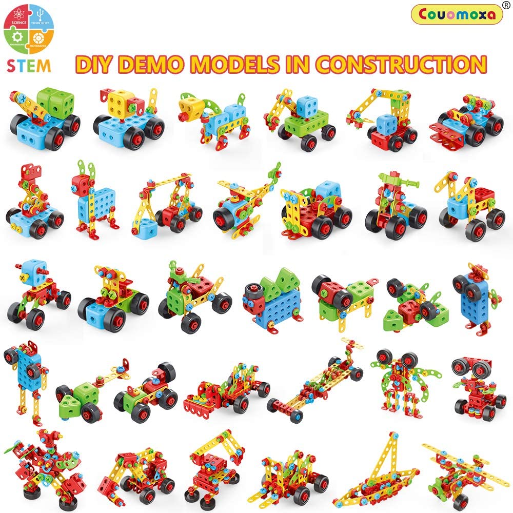 Building Toys, 404 Pieces STEM Toys Kit Creative Construction Engineering Learning Set for 5, 6, 7, 8+ Year Old Boys&Girls Best Toy Gift for Kids |Take-A-Part Building Blocks