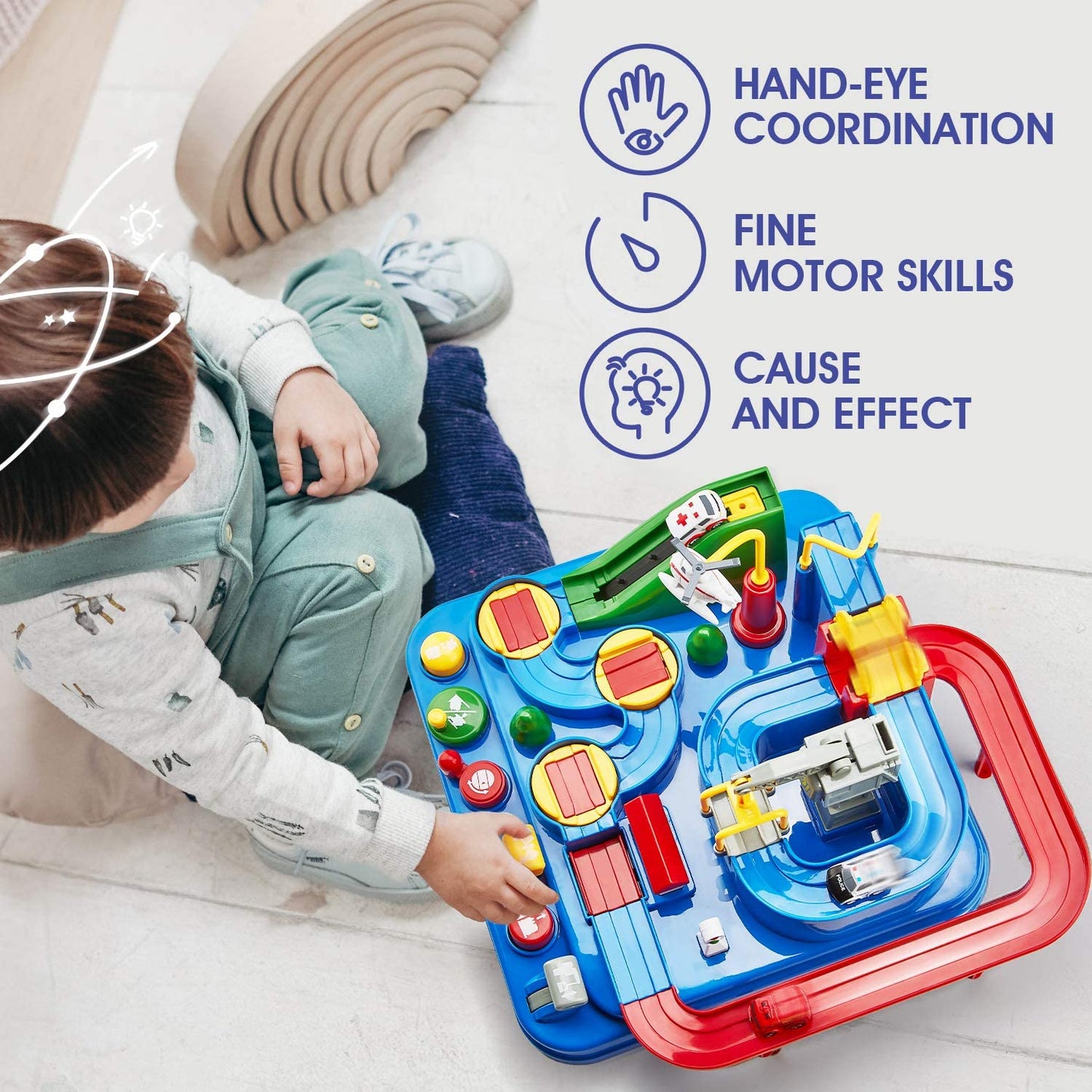 Adventure Race Tracks Car Toddler Kids Toys for Age 3 4 5 6 7 Year Old Boys Girls Cars Games for Birthday Gift Puzzles
