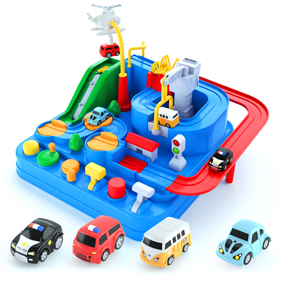 Adventure Race Tracks Car Toddler Kids Toys for Age 3 4 5 6 7 Year Old Boys Girls Cars Games for Birthday Gift Puzzles